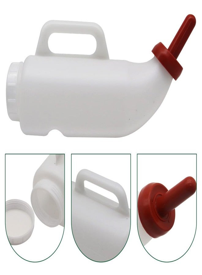 MODUODUO Calves Nursing Bottle with a Replacement Nipple 2.11 Quart Horizontal Calf Milk Feeding Bottle (Horizontal) - Image 2